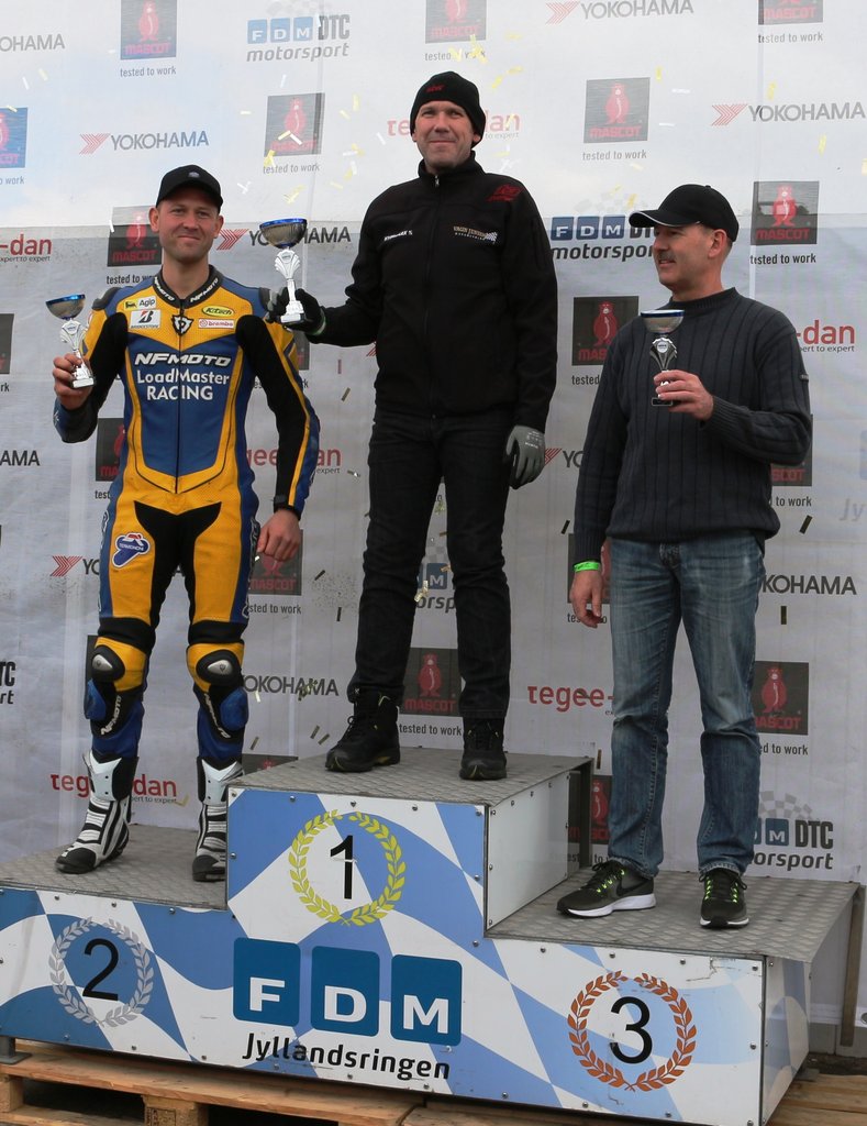 1. René Prang - 2. Asbjørn Hannibal - 3. Stig Jarmer
(Foto: Erling Prang)